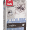 Корм для стерилизованных кошек и кастрированных котов Blitz Sensitive индейка 0.4 кг