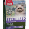 Корм для стерилизованных кошек и кастрированных котов Blitz Holistic курица и печень низкозерновой 0.4 кг